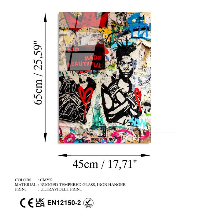 Wallity Cuadro Decorativo Banksy UV-495 45 x 65 cm